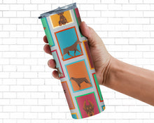Load image into Gallery viewer, Lots of Red Doberman Pinscher Stainless Steel 20 oz Skinny Tumbler