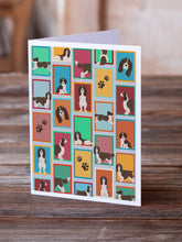 Load image into Gallery viewer, Lots of Liver English Springer Spaniel Greeting Cards -  Blank Note Cards – 8-Pack of Artist-Designed Cards with Envelopes