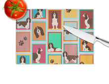 Load image into Gallery viewer, Lots of Liver English Springer Spaniel Glass Cutting Boards – Durable, Decorative Kitchen Art Large