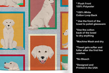 Load image into Gallery viewer, Lots of Cream Golden Retriever Kitchen Towel