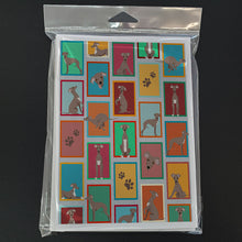 Load image into Gallery viewer, Lots of Fawn Italian Greyhound Greeting Cards -  Blank Note Cards – 8-Pack of Artist-Designed Cards with Envelopes