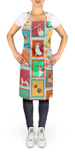 Load image into Gallery viewer, Lots of Red and White Jack Russell Terrier Apron – Artist-Designed Kitchen, BBQ &amp; Craft Apron