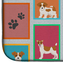 Load image into Gallery viewer, Lots of Red and White Jack Russell Terrier Dish Drying Mat