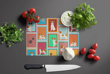 Load image into Gallery viewer, Lots of Red and White Jack Russell Terrier Glass Cutting Boards – Durable, Decorative Kitchen Art Large