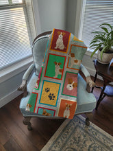 Load image into Gallery viewer, Lots of Red and White Jack Russell Terrier Quilted Blanket 50x60