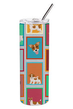 Load image into Gallery viewer, Lots of Red and White Jack Russell Terrier Stainless Steel 20 oz Skinny Tumbler