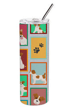 Load image into Gallery viewer, Lots of Red and White Jack Russell Terrier Stainless Steel 20 oz Skinny Tumbler