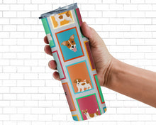 Load image into Gallery viewer, Lots of Red and White Jack Russell Terrier Stainless Steel 20 oz Skinny Tumbler