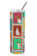 Load image into Gallery viewer, Lots of Red and White Jack Russell Terrier Stainless Steel 20 oz Skinny Tumbler