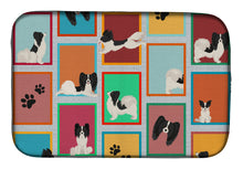 Load image into Gallery viewer, Lots of Black and Whtie Papillon Dish Drying Mat