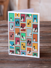 Load image into Gallery viewer, Lots of Black and Whtie Papillon Greeting Cards -  Blank Note Cards – 8-Pack of Artist-Designed Cards with Envelopes