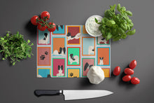 Load image into Gallery viewer, Lots of Black and Whtie Papillon Glass Cutting Boards – Durable, Decorative Kitchen Art Large