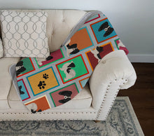Load image into Gallery viewer, Lots of Black and Whtie Papillon Quilted Blanket 50x60