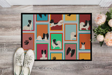 Load image into Gallery viewer, Lots of Black and Whtie Papillon Doormat - 18x27 Decorative Floor Mat – Indoor/Outdoor Rug with Artistic Flair