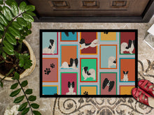 Load image into Gallery viewer, Lots of Black and Whtie Papillon Doormat - 18x27 Decorative Floor Mat – Indoor/Outdoor Rug with Artistic Flair