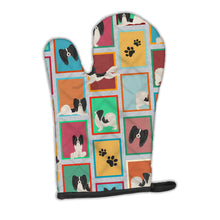 Load image into Gallery viewer, Lots of Black and Whtie Papillon Oven Mitt