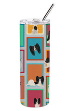 Load image into Gallery viewer, Lots of Black and Whtie Papillon Stainless Steel 20 oz Skinny Tumbler