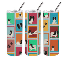 Load image into Gallery viewer, Lots of Black and Whtie Papillon Stainless Steel 20 oz Skinny Tumbler