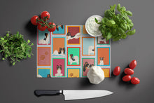 Load image into Gallery viewer, Lots of Tricolor Papillon Glass Cutting Boards – Durable, Decorative Kitchen Art Large