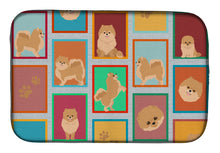 Load image into Gallery viewer, Lots of Orange Pomeranian Dish Drying Mat