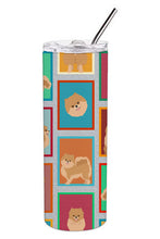 Load image into Gallery viewer, Lots of Orange Pomeranian Stainless Steel 20 oz Skinny Tumbler