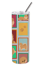 Load image into Gallery viewer, Lots of Orange Pomeranian Stainless Steel 20 oz Skinny Tumbler