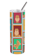 Load image into Gallery viewer, Lots of Orange Pomeranian Stainless Steel 20 oz Skinny Tumbler