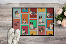 Load image into Gallery viewer, Lots of Blue Merle Sheltie Doormat - 24x36 Decorative Floor Mat – Indoor/Outdoor Rug with Artistic Flair