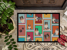 Load image into Gallery viewer, Lots of Blue Merle Sheltie Doormat - 18x27 Decorative Floor Mat – Indoor/Outdoor Rug with Artistic Flair