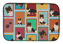 Load image into Gallery viewer, Lots of Tricolor Sheltie Dish Drying Mat