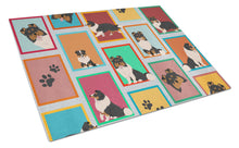 Load image into Gallery viewer, Lots of Tricolor Sheltie Glass Cutting Boards – Durable, Decorative Kitchen Art Large