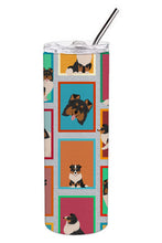 Load image into Gallery viewer, Lots of Tricolor Sheltie Stainless Steel 20 oz Skinny Tumbler