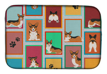 Load image into Gallery viewer, Lots of Sable Pembroke Corgi Dish Drying Mat