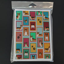 Load image into Gallery viewer, Lots of Sable Pembroke Corgi Greeting Cards -  Blank Note Cards – 8-Pack of Artist-Designed Cards with Envelopes