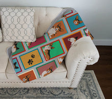 Load image into Gallery viewer, Lots of Sable Pembroke Corgi Quilted Blanket 50x60