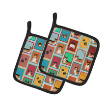 Load image into Gallery viewer, Lots of Sable Pembroke Corgi Pot Holders - Set of 2 Decorative Kitchen Helpers | Made in the USA