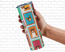 Load image into Gallery viewer, Lots of Sable Pembroke Corgi Stainless Steel 20 oz Skinny Tumbler
