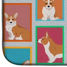 Load image into Gallery viewer, Lots of Red Cardigan Corgi Dish Drying Mat