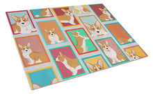 Load image into Gallery viewer, Lots of Red Cardigan Corgi Glass Cutting Boards – Durable, Decorative Kitchen Art Large