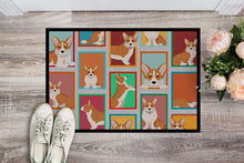 Load image into Gallery viewer, Lots of Red Cardigan Corgi Doormat - 18x27 Decorative Floor Mat – Indoor/Outdoor Rug with Artistic Flair