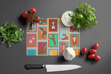 Load image into Gallery viewer, Lots of Flashy Fawn Boxer Glass Cutting Boards – Durable, Decorative Kitchen Art Large