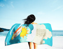Load image into Gallery viewer, Surfer Dog Piebald English Bulldog Beach Towel – Premium Towel Large, Colorful, and Ultra-Soft for Pool or Beach