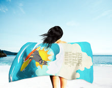 Load image into Gallery viewer, Surfer Dog Black Schnauzer Beach Towel – Premium Towel Large, Colorful, and Ultra-Soft for Pool or Beach
