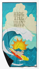 Load image into Gallery viewer, Surfer Dog Beige Toy Poodle Beach Towel – Premium Towel Large, Colorful, and Ultra-Soft for Pool or Beach