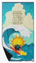 Load image into Gallery viewer, Surfer Dog Norwich Terrier Beach Towel – Premium Towel Large, Colorful, and Ultra-Soft for Pool or Beach