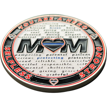 Load image into Gallery viewer, EL13-006 Mom You are a Hero Challenge Coin Thin Blue Line Police NYPD LAPD FBI ATF CBP HSI
