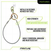 Load image into Gallery viewer, Frontline MPW Wire Rope Choker Anchor 4'