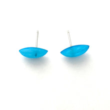 Load image into Gallery viewer, Aqua Marbled Marquis Stud Earrings