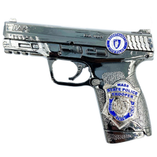 Load image into Gallery viewer, G-016 Massachusetts State Police Trooper Duty Smith &amp; Wesson M&amp;P 45 MSP Challenge Coin