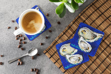 Load image into Gallery viewer, Oyster Ate Dat Coasters - Set of 4 Lightweight Foam, Absorbent Drink Coasters